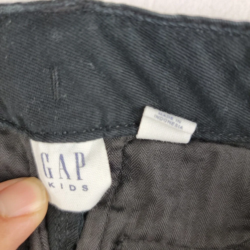Gap Kids Boys Black Chino Pants Straight Leg Cotton Twill Size 5 SKU 1320